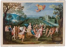 Alegoría del mes de Abril con el triunfo de Venus y el signo de Tauro