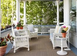 Turn Of The Century Cottage Traditional Porch White Wicker Patio Furniture Porch Furniture White Wicker Furniture