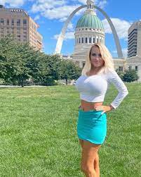 Former Cheerleader Avalynn Daniels Roots On The St Louis Cardinals In A  Bikini