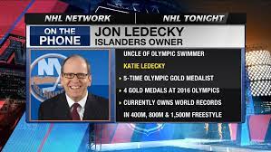 Ledecky was there three years ago when the islanders were bounced from the second round of the playoffs, his goal then was clear: Islanders Inspired By Katie Ledecky