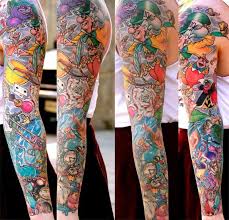 Tim Burton Alice In Wonderland Sleeve Tattoo Tattoos On Pinterest Wonderland Tattoo Disney Sleeve Tattoos Girls With Sleeve Tattoos