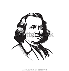 Benjamin Franklin. Fondo blanco, vector de: vector de stock (libre de  regalías) 2292230941