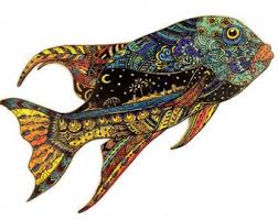 The unique cuts in every puzzle reflect the imagination and mischievousness of our designers who throw in funky whimsical shapes, to make each puzzle a challenging and fun experience. Fish Puzzle Etsy