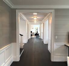 Grass Cloth Wallpaper Wainscoting At Least Behind Bed In Master Bedroom In Lieu Of Art Photos Dining Room Wainscoting Wainscoting Styles Wainscoting Bedroom