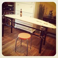 How To Make A Surfboard Table Surfboard Table Surfboard Decor Surfboard Coffee Table