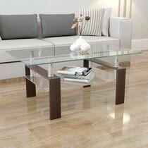 Whether it is a side table for living room or a coffee table, the choice you make is more for instance, a round glass coffee table gives a modern and clean impression. Living Room Glass Center Table Wayfair