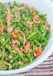 Ginisang Baguio Beans With Pork Recipe Filipino Vegetable Recipes Pork Recipes Food