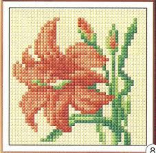 Vintage country mocha using classic colorworks. Lilium Cross Stitch Pattern Flower Cross Stitch Pattern Etsy