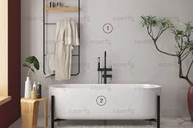 Download Bathroom Mockup To Change The Wall Surface