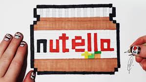 Pixel Art Facile Easy Pixel Art Nutella Youtube Easy Pixel Art Pixel Art Pixel