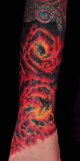 Love The Red In This One Different From The Normal Black Blue Purple Galaxy Tattoos Galaxy Tattoo Tattoos Note Tattoo