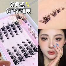 Trang điểm đáng yêu lông mi vẫn dung lượng cao Hệ thống Fox xiên bay phân  đoạn lông mi giả Mắt cáo ngắn tự dính lông mi giả bán buôn