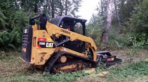 The cat® 259d3 compact track loader, with its vertical lift design, delivers extended reach and lift height for quick and easy truck loading. Cat 259d Compact Track Loader Caterpillar With Bush Hog Ted Idahoted Youtube