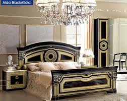 Bedding set helps more in creating the comfort and aesthetic addition to a bedroom. Buy Esf Aida Queen Platform Bedroom Set 2 Pcs In Black Gold Wood Online