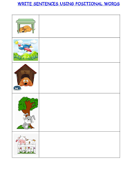 Kindergartens Positional Words Kindergarten Worksheets Kindergarten Words