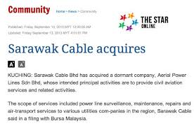 Sarawak cable bhd is a malaysian based company. Asian Development Bank Loan Will Go Straight To Taibs Sarawak Report