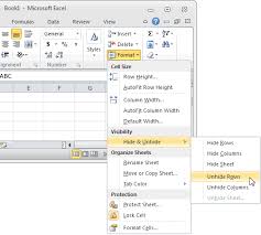 Below are the steps to do this: Ms Excel 2010 Unhide Row 1