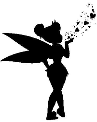 Tinkerbell Kisses Disney Princess Silhouette Disney Silhouettes Fairy Silhouette