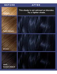 From a short term commitment with temporary hair colour, to a bold change with permanent dye for 100% grey coverage. L Oreal Colorista Blue Black Permanent Gel Hair Dye L Oreal Paris In 2020 Dark Hair Dye Blue Hair Dark Hair Color For Black Hair