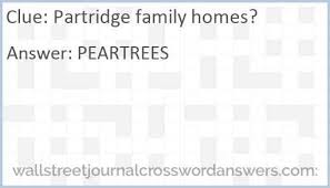 partridge family homes crossword clue