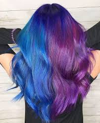 Half blonde & half black hair. Pin On Purple Hair