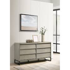 Maybe you would like to learn more about one of these? Meridian Furniture Weston Gray Stone Wooden Dresser With Matte Black Base Weston D