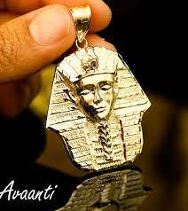 Men Egyptian Pharaoh King Tut Real 10k Solid Gold Pendant Charm Piece 6 8 Grams Gold Pendant Egyptian Pharaohs King Tut