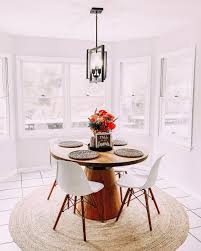 The hart rectangular dining table has a welcoming farmhouse style. How To Decorate A Round Dining Table 10 Ideas