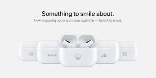 Apple has started free engraving on ipod and ipad for a while now. Airpods Can Now Be Engraved With Select Emoji As Apple Refreshes Exclusive Font 9to5mac