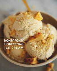So we have made the hokey pokey. Hokey Pokey Honeycomb Ice Cream Sponsored By Air New Zealand The Kitchy Kitchen