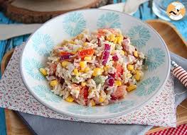Menu Plato Ensalada De Arroz Facil Y Rapida Video Paso A Paso Salade De Riz Salade De Riz Facile Recette Salade De Riz