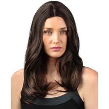 Luxe Pruik 'Demi' Lang Zwart