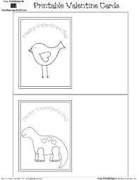 Boy Foldable Printable Foldable Happy Birthday Coloring Card Printable Valentine S Day Cards To Print And Color Features A Lovely Bird And Friendly Dinos Valentines Printables Printable Valentines Cards Valentines Cards