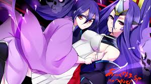 hades izanami, mikado (blazblue), saya terumi, arc system works, blazblue,  blazblue: bloodedge experience, blazblue: central fiction, artist request,  2girls, bare shoulders, breasts, detached sleeves, hair ornament, headgear,  japanese clothes, kimono ...