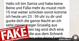 Leider werden auf whatsapp, instagram und tiktok gerade wieder gefährliche kettenbriefe verschickt. Horror Kettenbrief Via Whatsapp Im Umlauf Hallo Ich Bin Samia