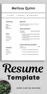 Its purpose is to outline your credentials for an academic or industry simply state why you are applying, why you are interested in the position/school, and your relevant background. Student Resume Template Word Simple Modern Clean Easy One Page Resume Cv Template First Job Digital Download Pdf Teenagers Melissa Student Resume Student Resume Template Resume Template Word