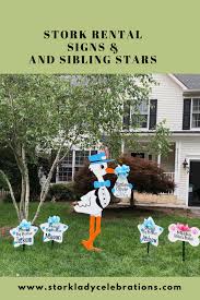 Birthday Lawn Signs Rental Nj Pin By Stork Lady Celebrations On Stork Signs Orlando Fl Birth Announcement Girl Birthday Yard Signs Birth Announcement