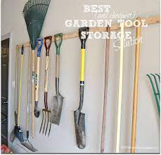 You can now organize your garden tools once and keep them organized. Garden Tool Storage Best And Cheapest Way To Store Garden Tools Garden Tools Storing Garden Tools Garden Tool Rack