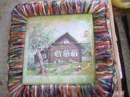 Decoupage Plus Crocheting Upcycled Picture And Frame Crafts Diy Crafts Crochet Home Decor