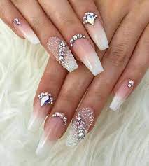 50 Top Best Wedding Nail Art Designs To Get Inspired Rhinestone Nails Ombre Nail Art Designs Diamond Nails