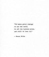 Oscar Wilde Hand Typed Book Quote Great Courage Vintage Typewriter Print Literature Gift Minimalist Art Vintage Style Motivational Quote Literary Quotes Words Quotes Literature Quotes