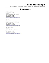 References Reference Page For Resume Resume References