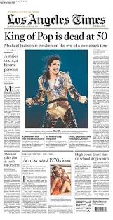 Two Of My Idols Gone The Same Day Newspaper Headlines Michael Jackson Jackson