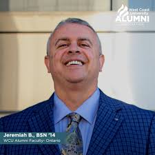 After his grandfather experienced a massive stroke and heart attack,  Jeremiah B.,BSN '14, witnessed the care the nurses provided. Subsequently,  the traumatic event ignited Jeremiah's love for healthcare. "The nurses  were open,
