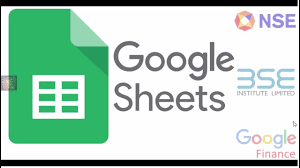 google finance formula in google sheets import nse bse data telugu