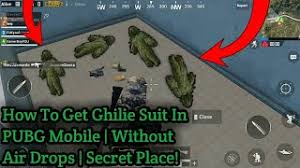 The ghillie suit is a very rare wearable, it covers the players backpack and is very useful for hiding in bushes currently the ghillie suit can be only found in air drops, which are crates that drop from a plane and get covered in red smoke when they touch ground. How To Get A Ghillie Suit In Pubg