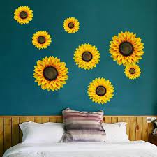1 Piece Big 3d Sunflower Wall Stickers Mural Art Wall Decal Home Decorations Ebay Sunflower Room Wall Stickers Living Room Home Decor
