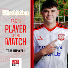 An unbreakable force at the back! 🧱 With 32% of the total votes, you made  Tom Hipwell your Briscoe & Creane Roofing Ltd. Fan's Player of the Match,  with 1938 United, against