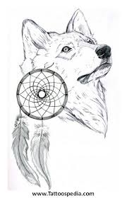 Wolf Dream Catcher Tattoo Outlines Wolf Sketch Wolf Drawing Animal Drawings