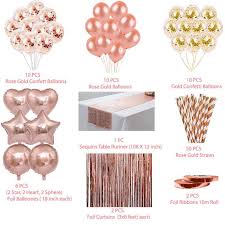 Party Starter Rose Gold Decorations Set Wedding Decorations Etsy In 2020 Gold Birthday Party Decorations 21st Birthday Decorations Rose Gold Decor
